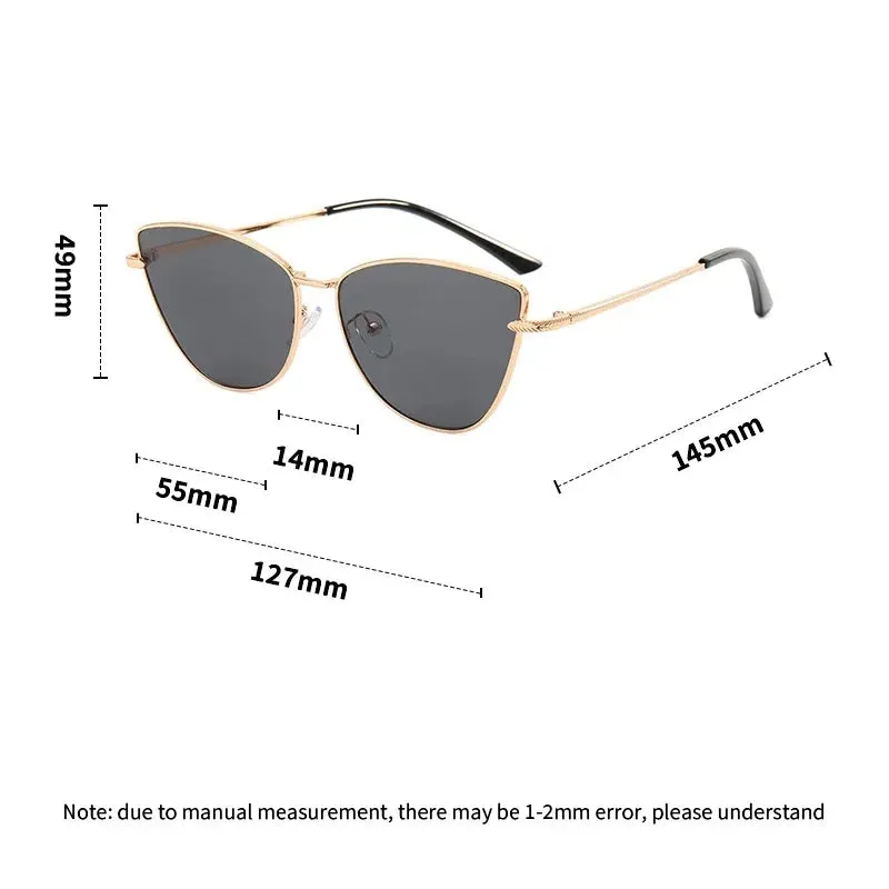 2024 Sexy Classic Vintage Cat Eye Sunglasses Woman Vintage Sun Glasses Female Ladies Cat Eye Sunglass 2024 Metal Frame Glasses