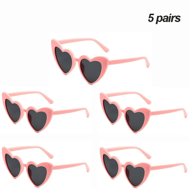 2024 Summer Beach Sunglasses Women  Fashion Heart Shaped Glasses Girls Night Gift Bride To Be Glasses