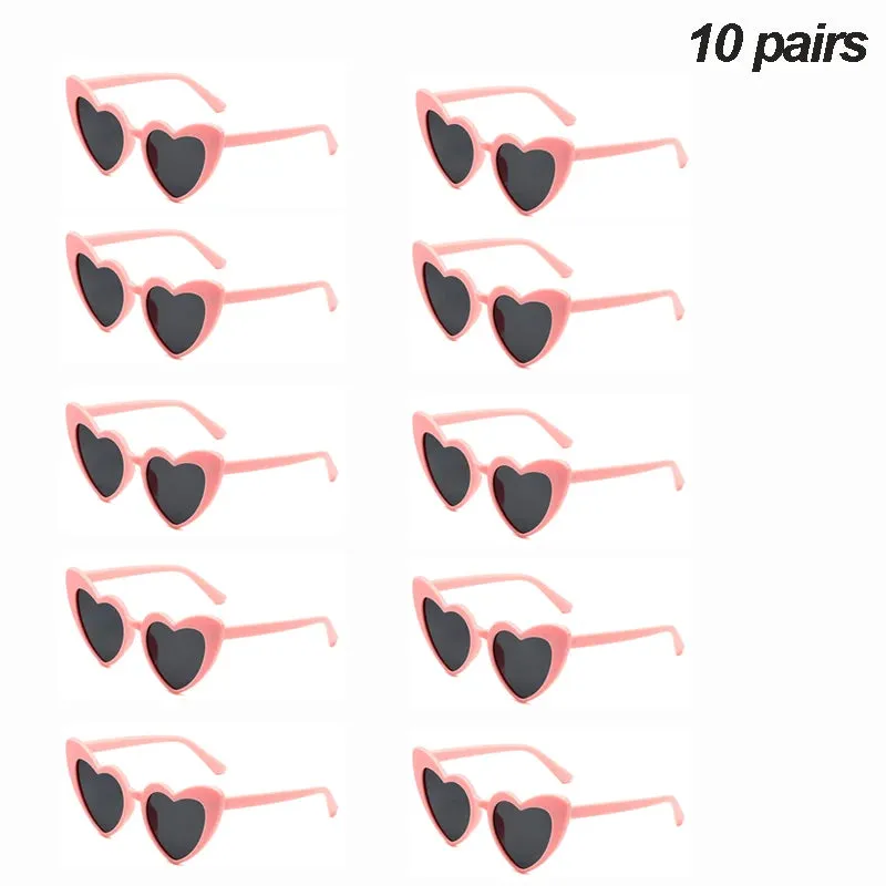 2024 Summer Beach Sunglasses Women  Fashion Heart Shaped Glasses Girls Night Gift Bride To Be Glasses