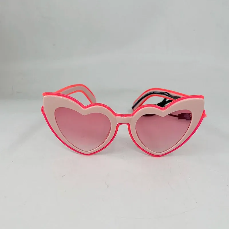 2024 Summer Beach Sunglasses Women  Fashion Heart Shaped Glasses Girls Night Gift Bride To Be Glasses