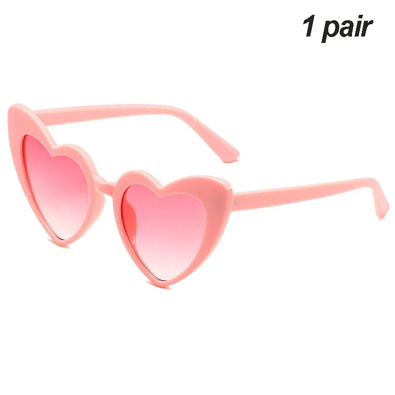 2024 Summer Beach Sunglasses Women  Fashion Heart Shaped Glasses Girls Night Gift Bride To Be Glasses