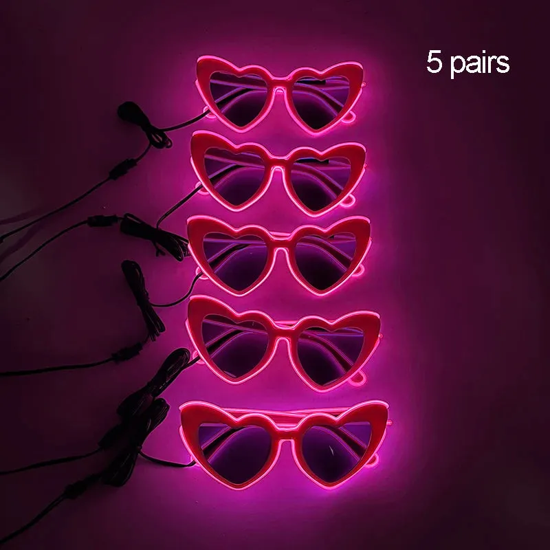 2024 Summer Beach Sunglasses Women  Fashion Heart Shaped Glasses Girls Night Gift Bride To Be Glasses