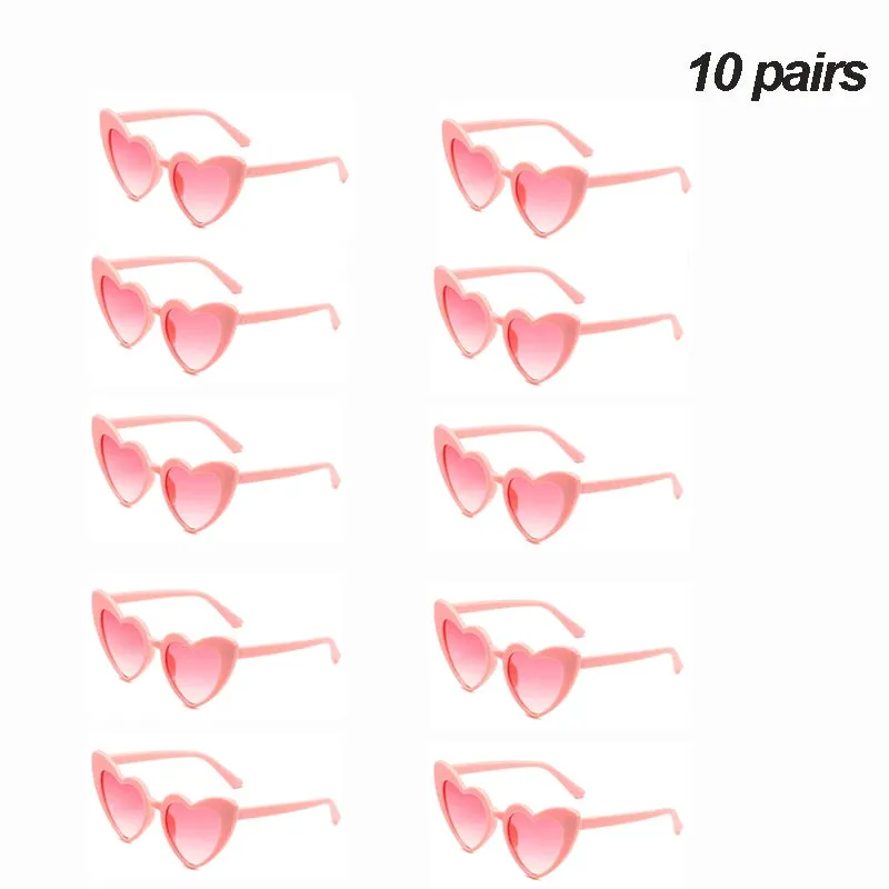 2024 Summer Beach Sunglasses Women  Fashion Heart Shaped Glasses Girls Night Gift Bride To Be Glasses