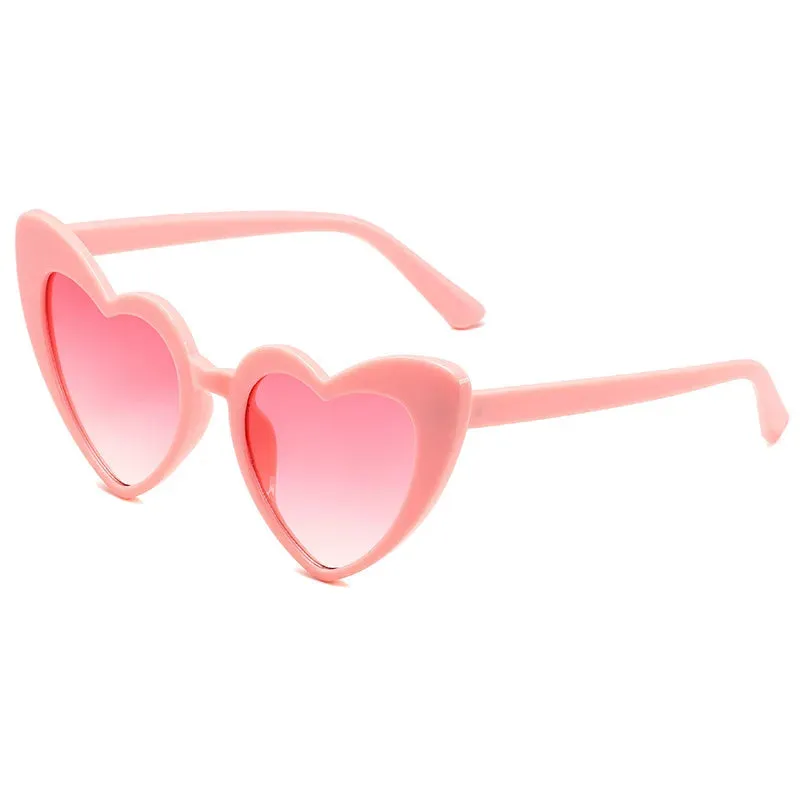 2024 Summer Beach Sunglasses Women  Fashion Heart Shaped Glasses Girls Night Gift Bride To Be Glasses