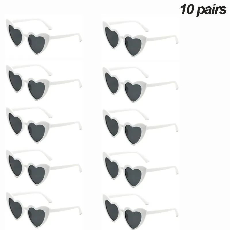 2024 Summer Beach Sunglasses Women  Fashion Heart Shaped Glasses Girls Night Gift Bride To Be Glasses