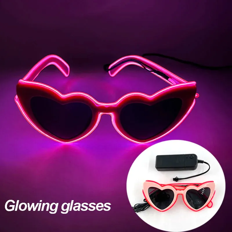 2024 Summer Beach Sunglasses Women  Fashion Heart Shaped Glasses Girls Night Gift Bride To Be Glasses