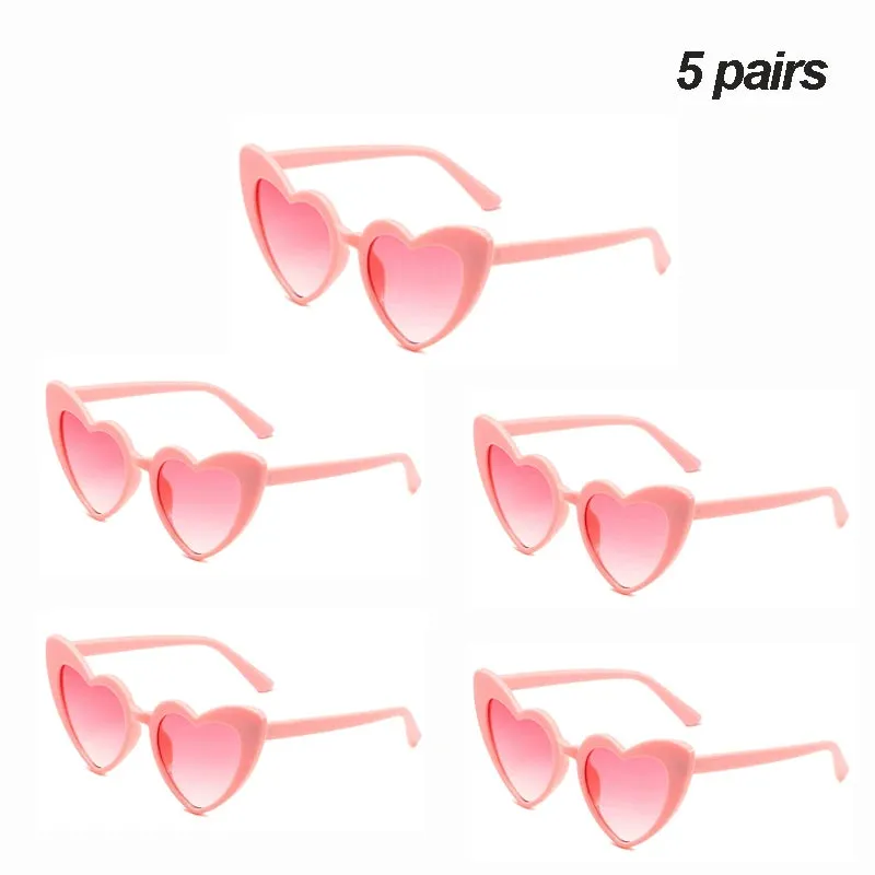 2024 Summer Beach Sunglasses Women  Fashion Heart Shaped Glasses Girls Night Gift Bride To Be Glasses