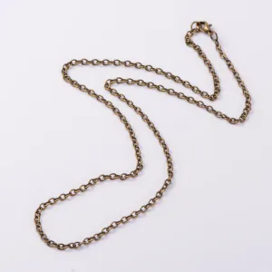 25 inch Necklace Antique Bronze Cable Chain Jewelry Links 4x3mm 976x