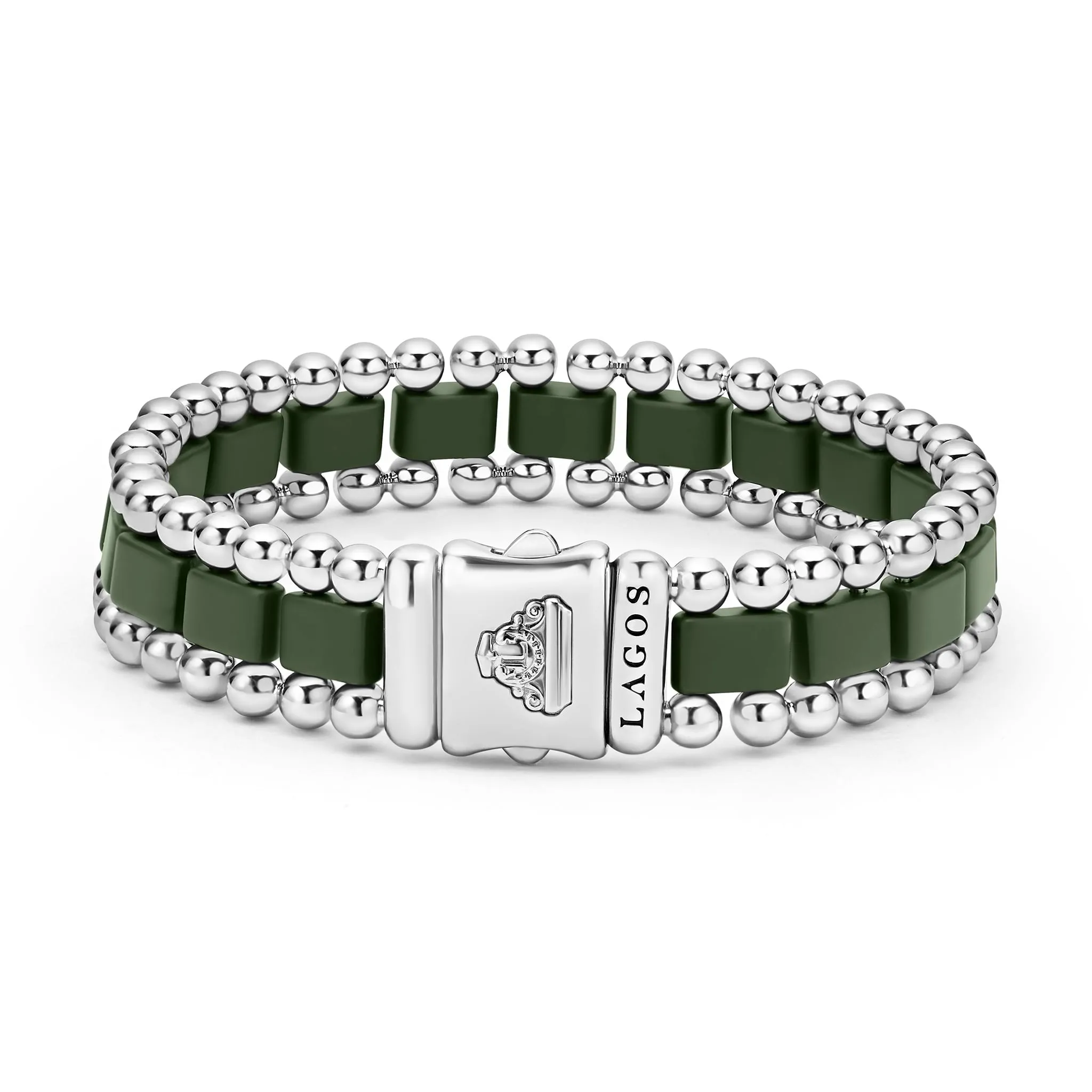 Anthem Matte Hunter Green Ceramic Link Bracelet