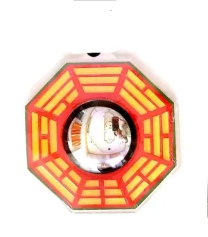 Bagua Mirror for Vastu Feng Shui Convex Bagua Mirror Positive Energy, Protection Wall Door Hanging for Home and Office (Multicolor, 5 inch)