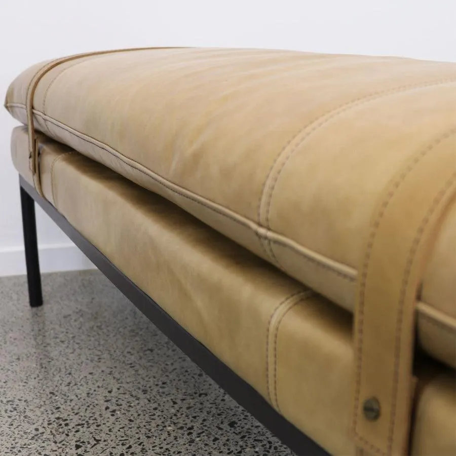 Baxter Bench Seat - Tan Leather