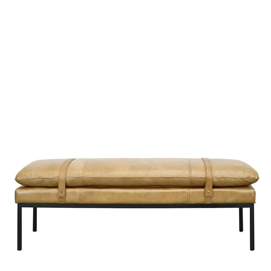 Baxter Bench Seat - Tan Leather