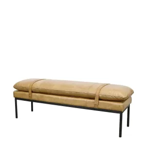 Baxter Bench Seat - Tan Leather