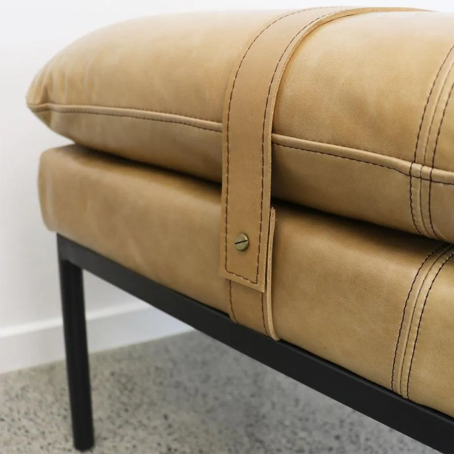 Baxter Bench Seat - Tan Leather