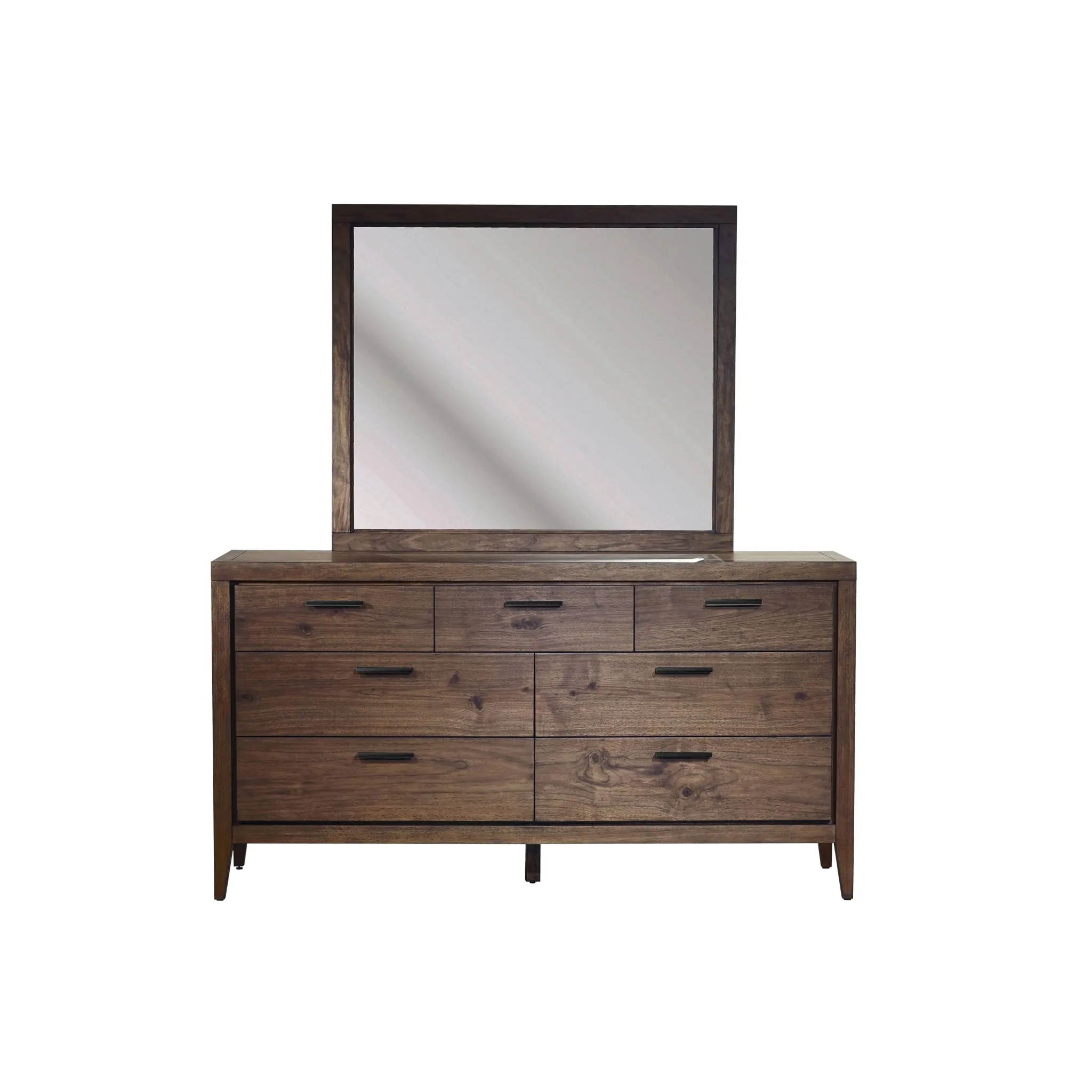 Boracay Seven Drawer Walnut Dresser in Wild Oats Brown (2024)