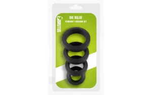 Brutus Big Bulge Silicone Cock Ring 4 Pc Set