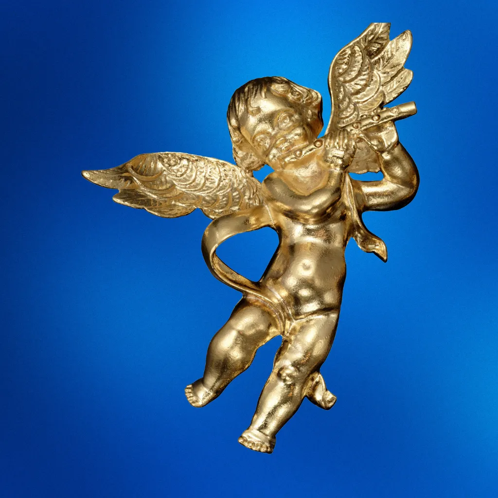 Cherub w/ Flute Pin