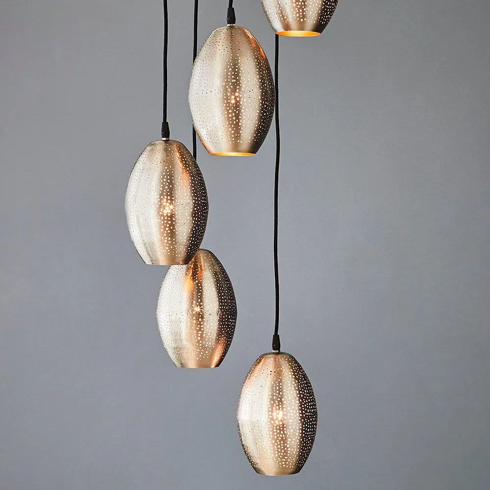 Constellation - Nickel - Perforated Pendant Light Cluster