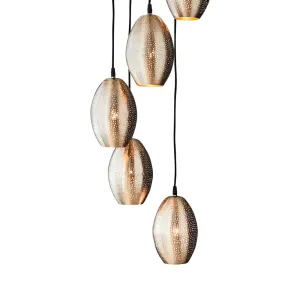 Constellation - Nickel - Perforated Pendant Light Cluster