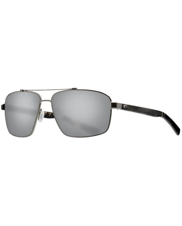 Costa Del Mar Flagler Brushed Gunmetal Frame - Gray Mirror Lens - Polarized Sunglasses