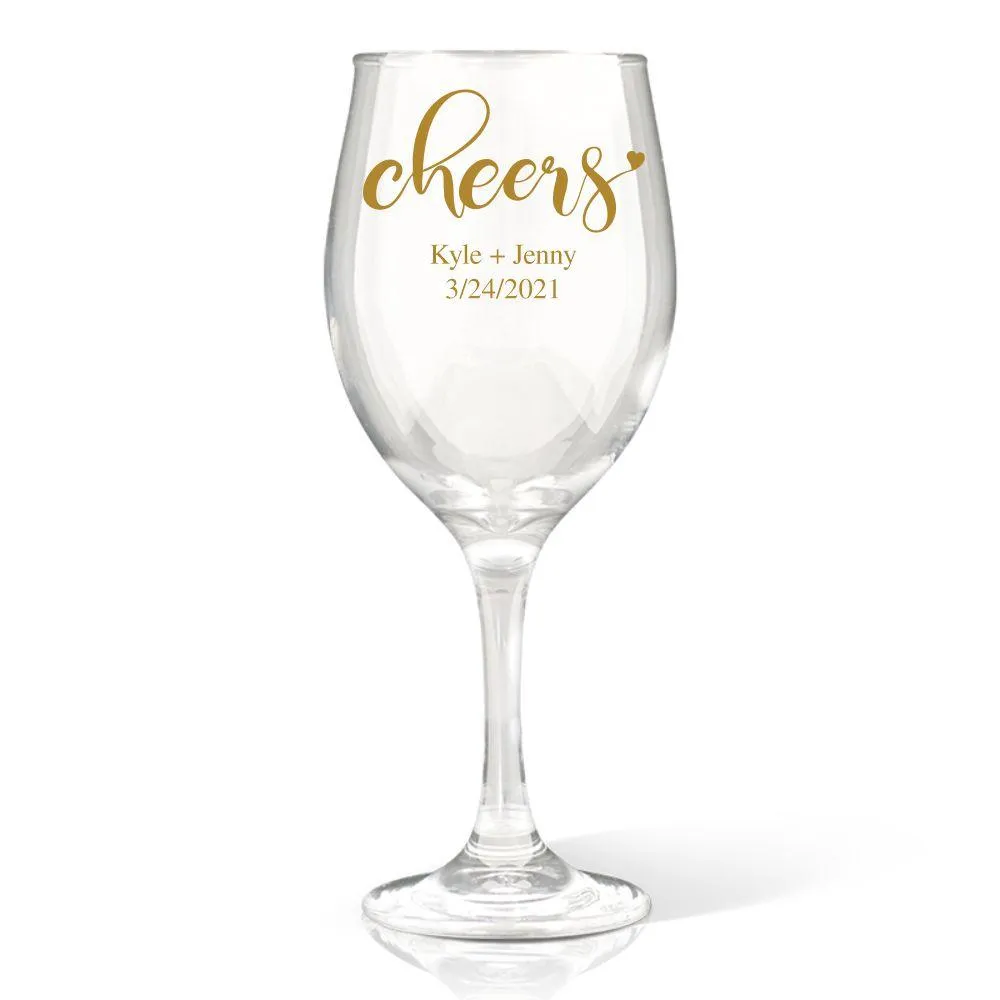 Couple Cheers Wine Glass