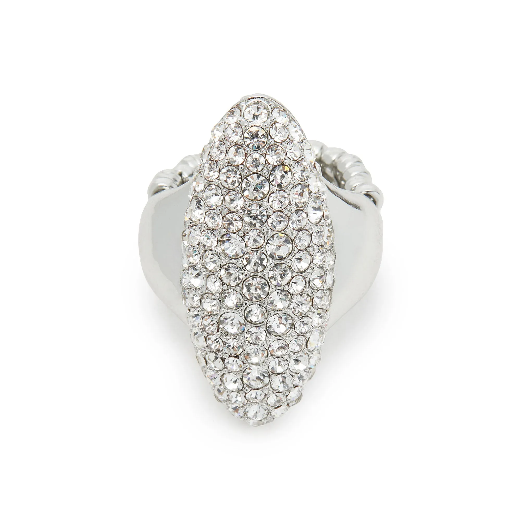 CRYSTAL PAVE SIGNET RING