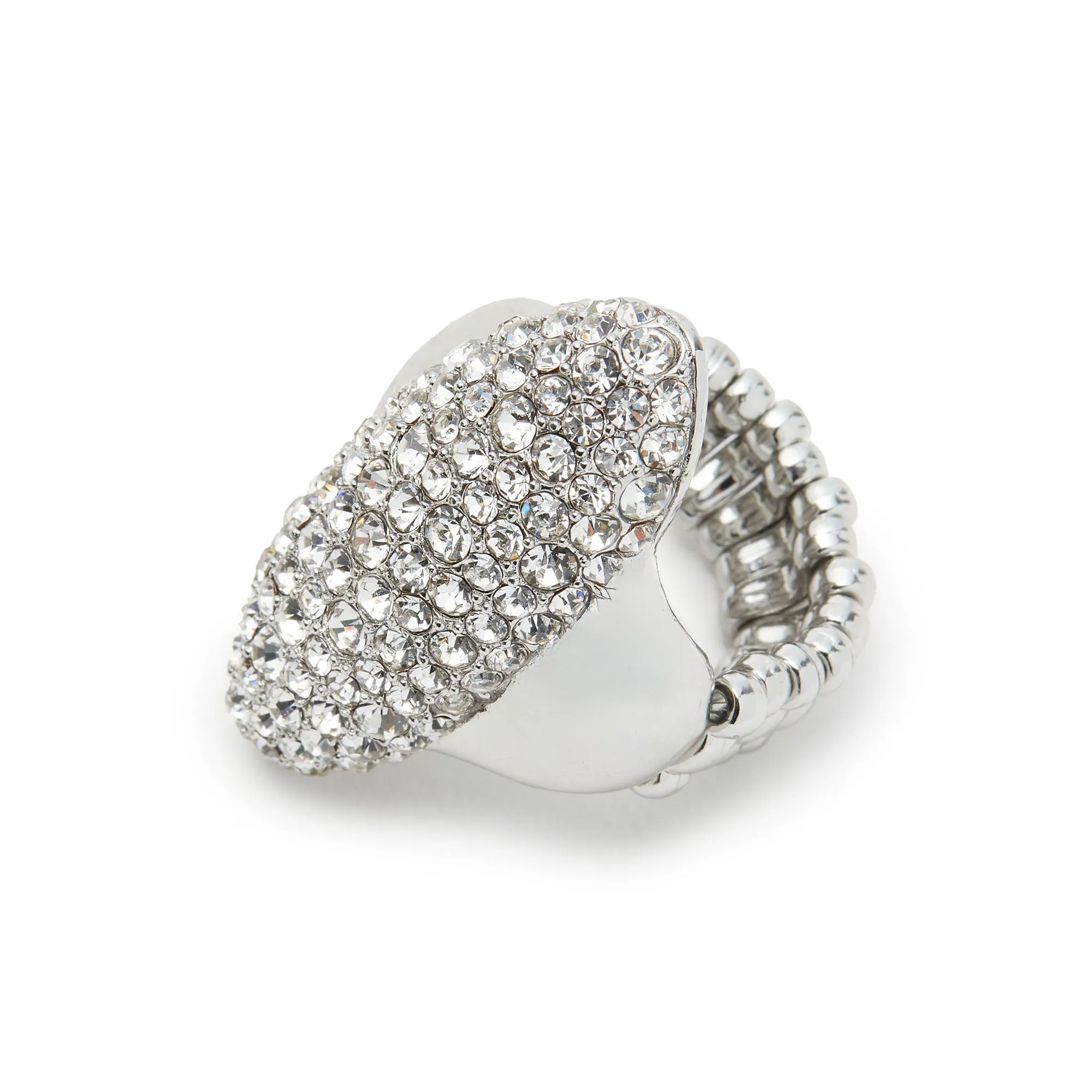 CRYSTAL PAVE SIGNET RING