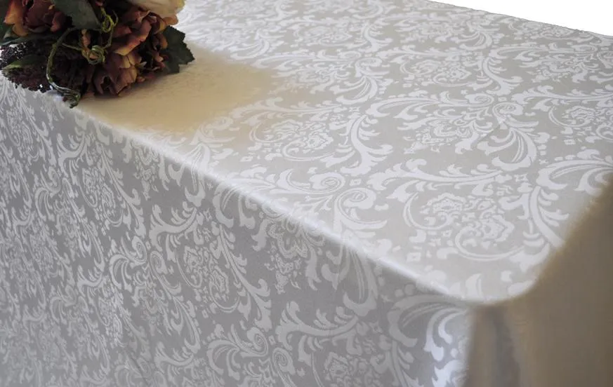 Damask Table cloth round 90" various colours and prints