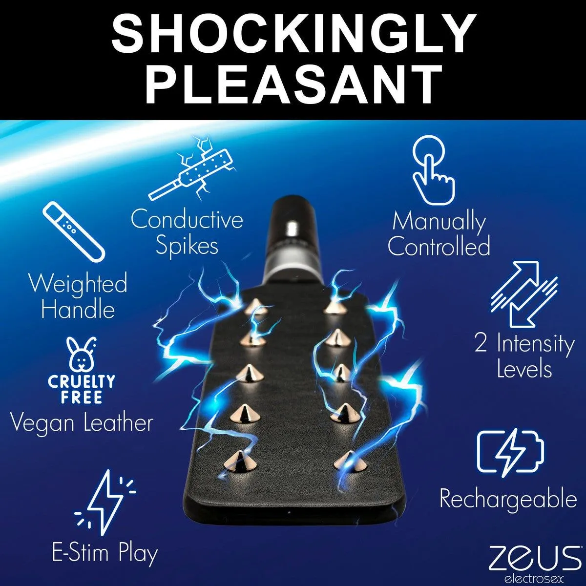 E-stim Spiked Paddle by Zeus Electrosex