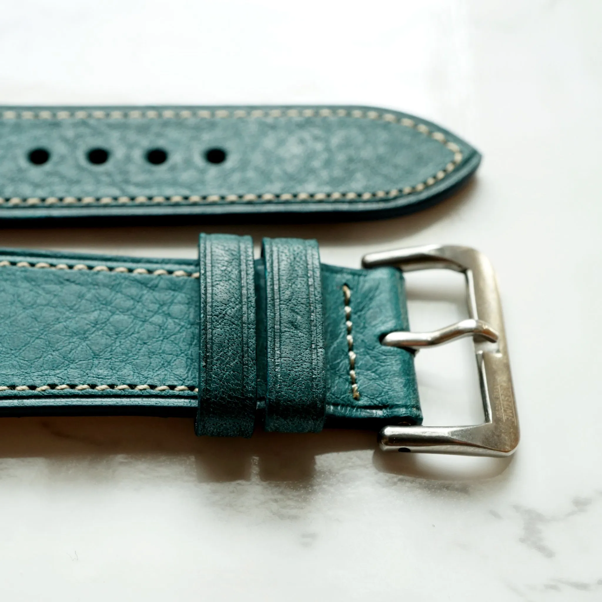 EMERALD BLUE BOX CALF STANDARD STRAP