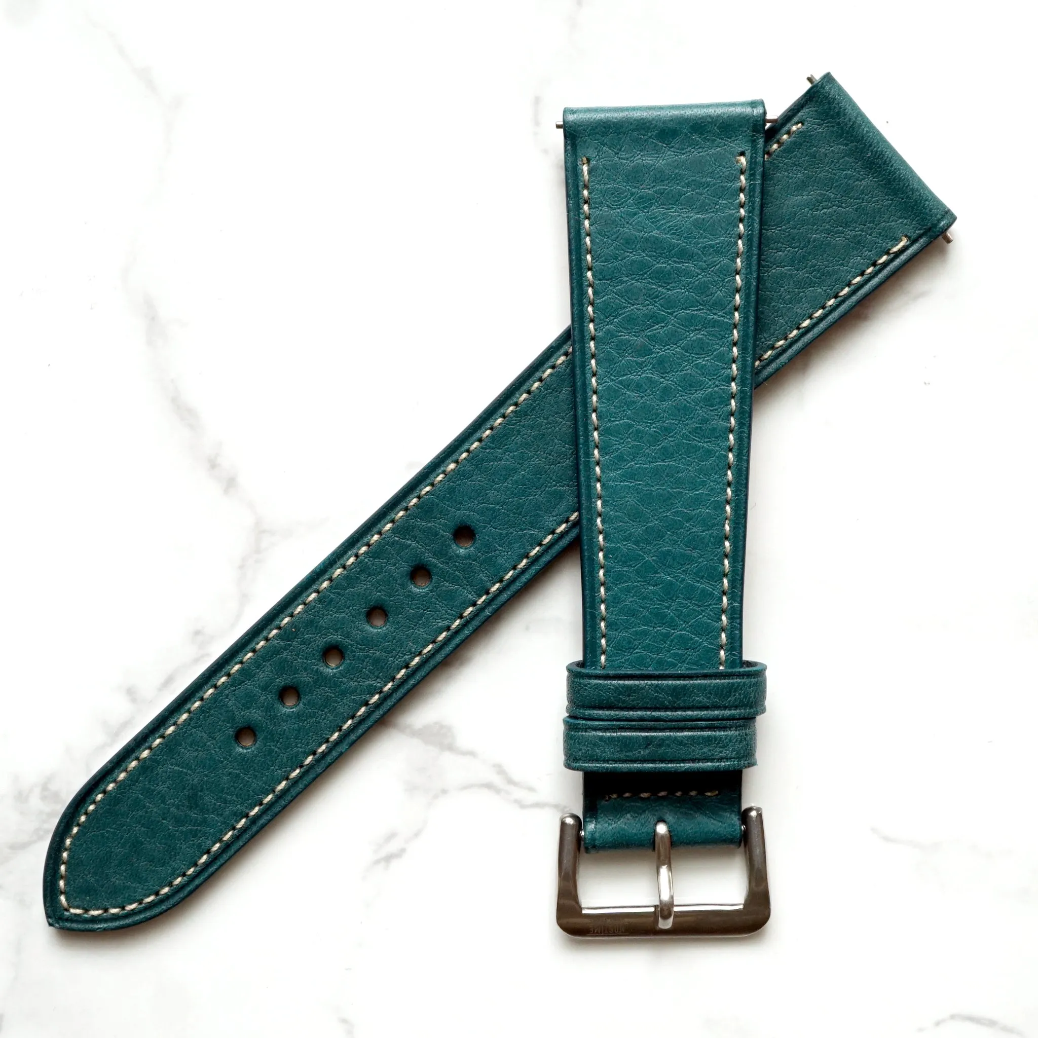 EMERALD BLUE BOX CALF STANDARD STRAP