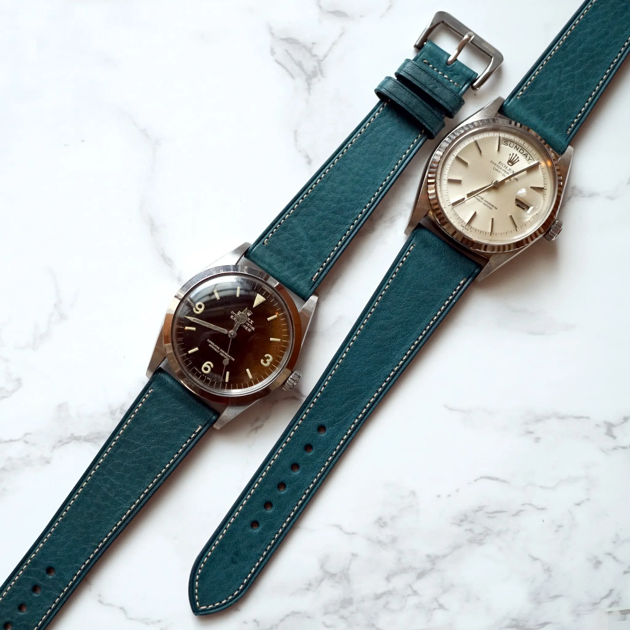 EMERALD BLUE BOX CALF STANDARD STRAP