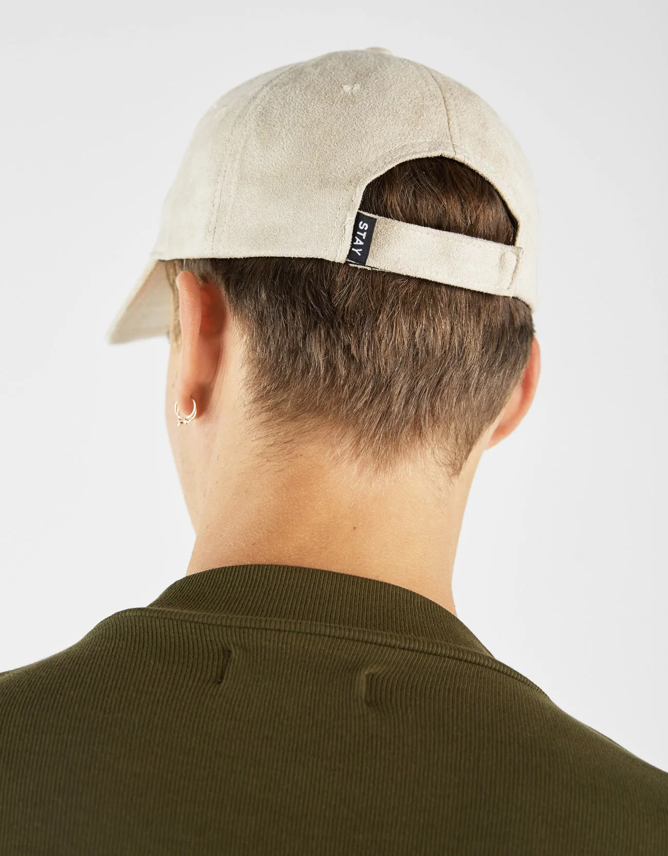 Faux suede cap