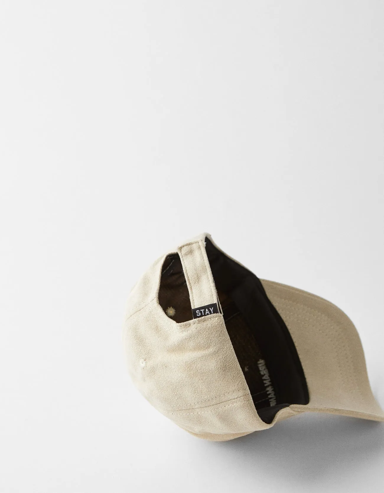 Faux suede cap