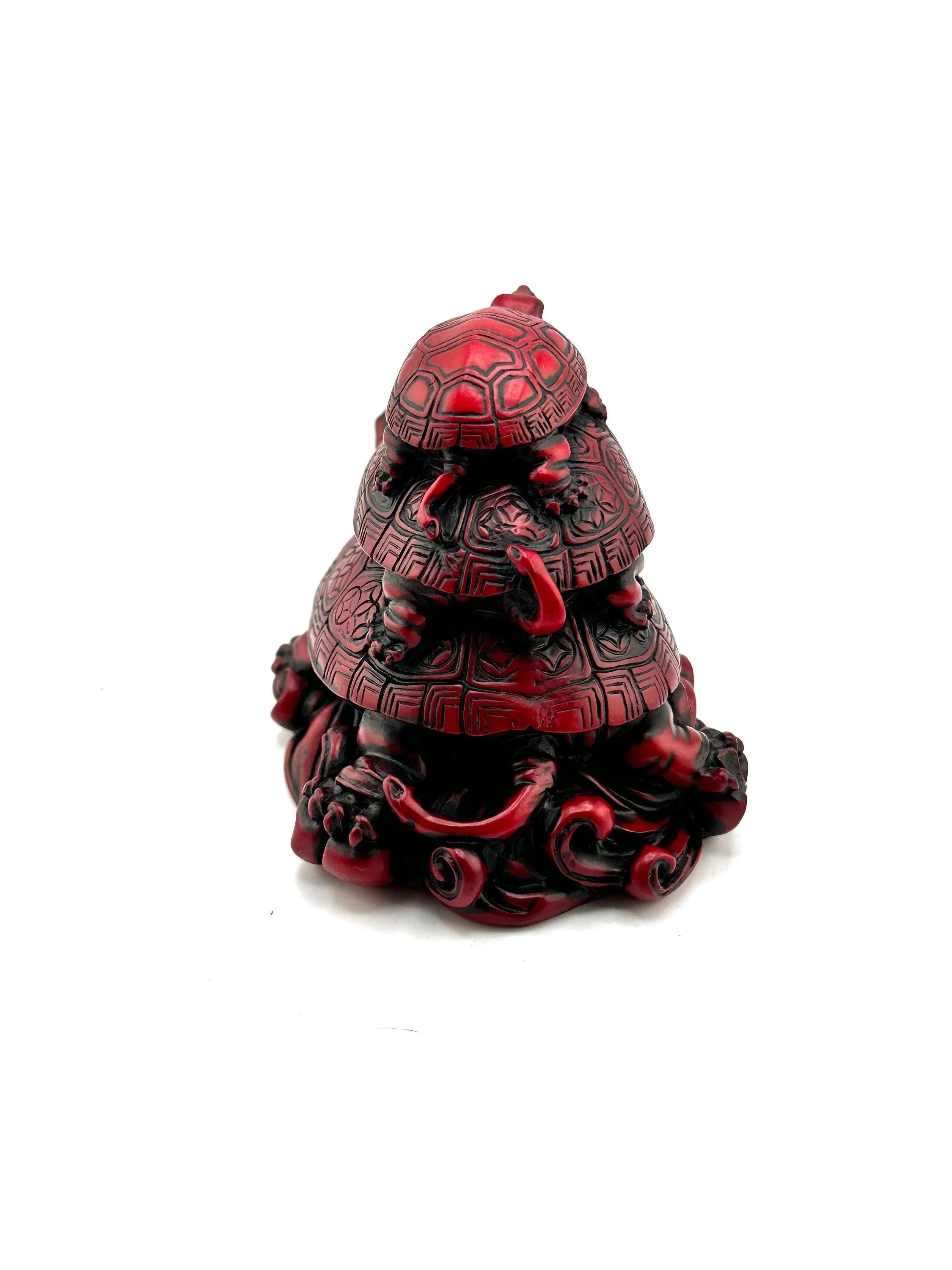 Feng Shui Figurine Protection Turtles - Red