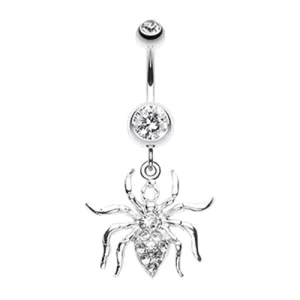 Full Venom Widow Spider Belly Ring