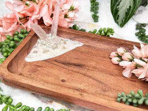 Geode Quartz Wood Tray