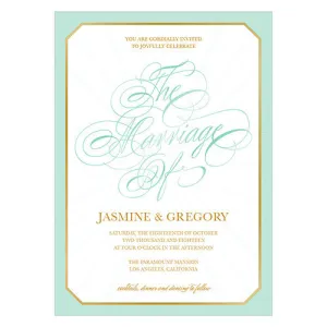 Glitz And Glam Invitation Daiquiri Green