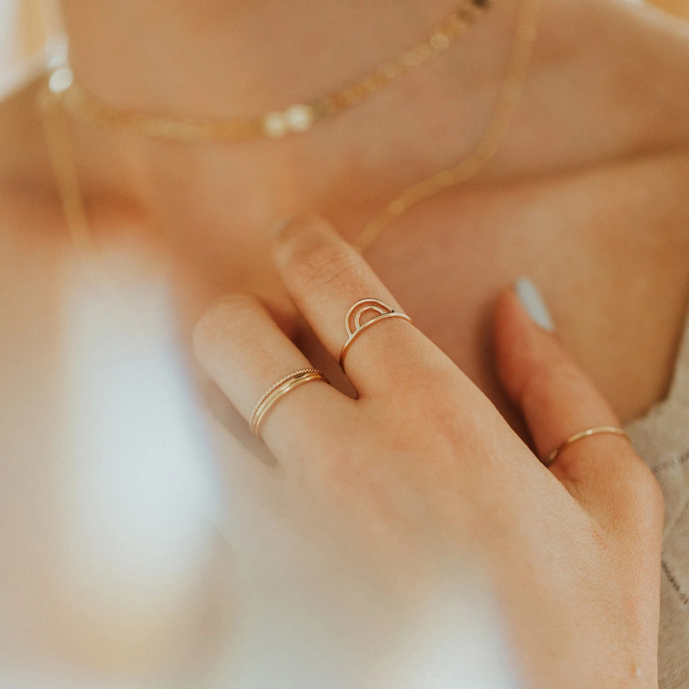 Gold Filled Rainbow Ring