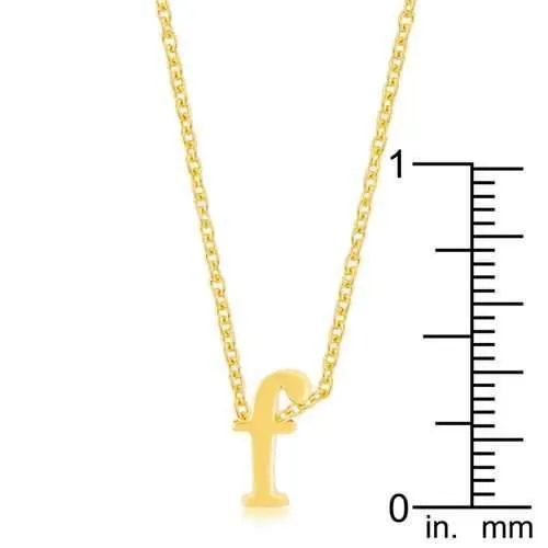 Golden Initial F Pendant