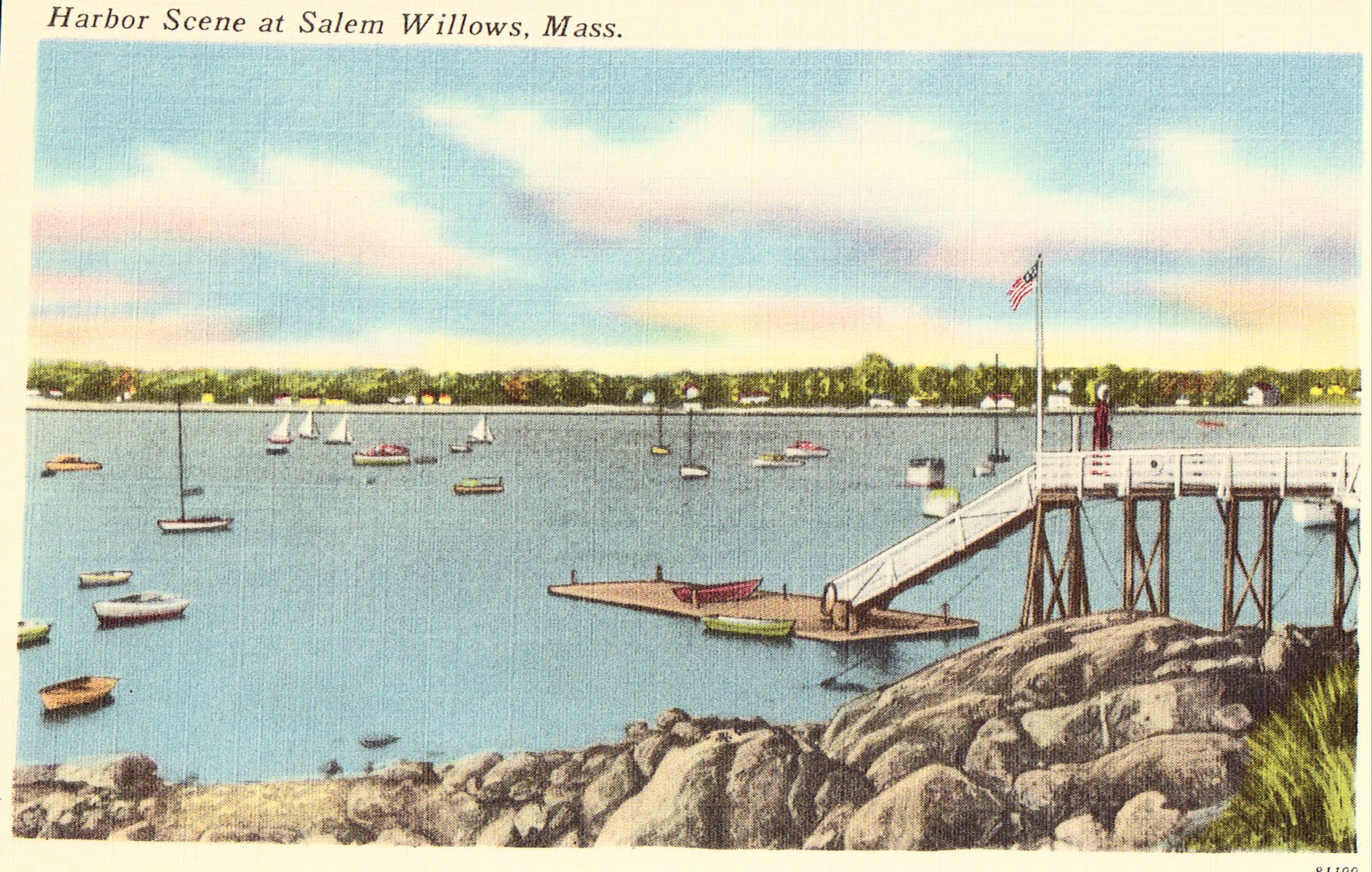 Harbor Scene at Salem Willows,Massachusetts