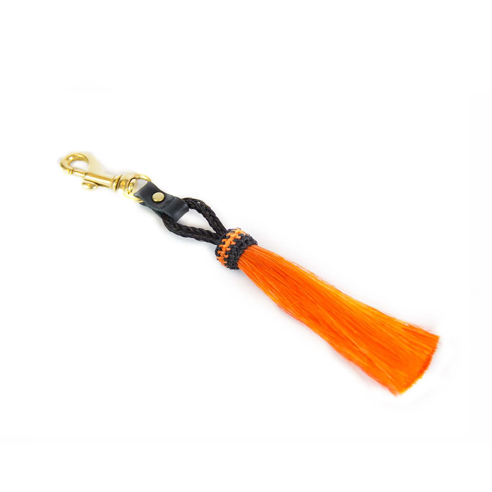 Horse Hair Tassel Clip - Orange