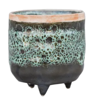 Ivyline 7cm Emerald Green Reactive Glaze Planter