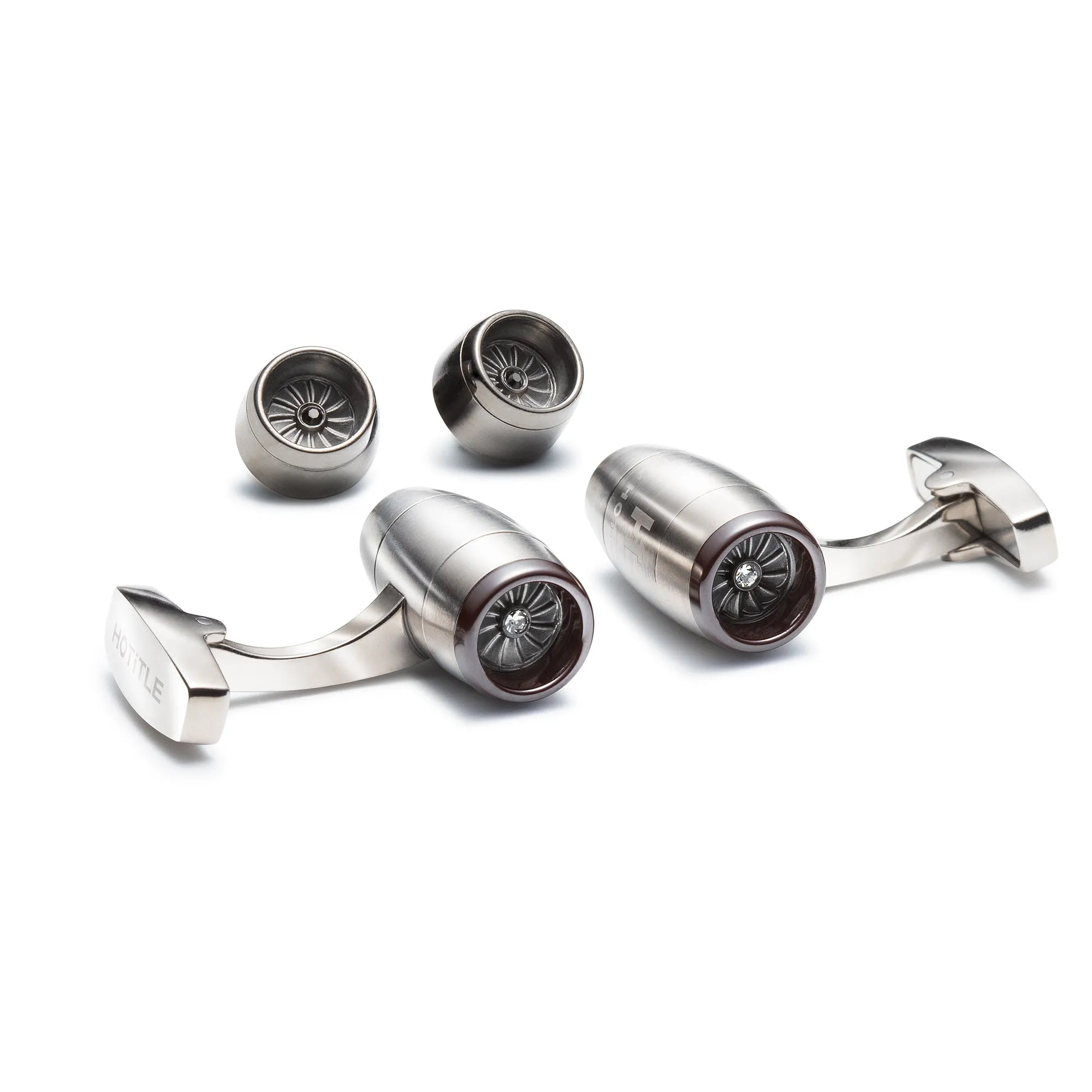 Jetstream Interchangeable Cufflinks (Titanium Silver Set B)