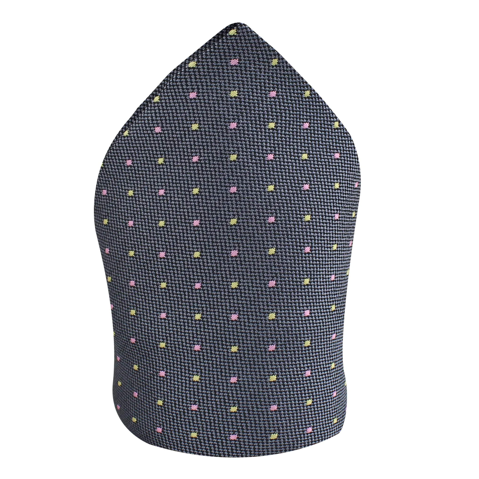 Kovove The Refreshing Twin Polka Dot  Grey Pocket Square For Men