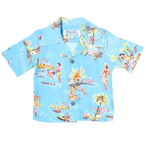 Lei Greeting (Boy's Shirt) - Seafoam