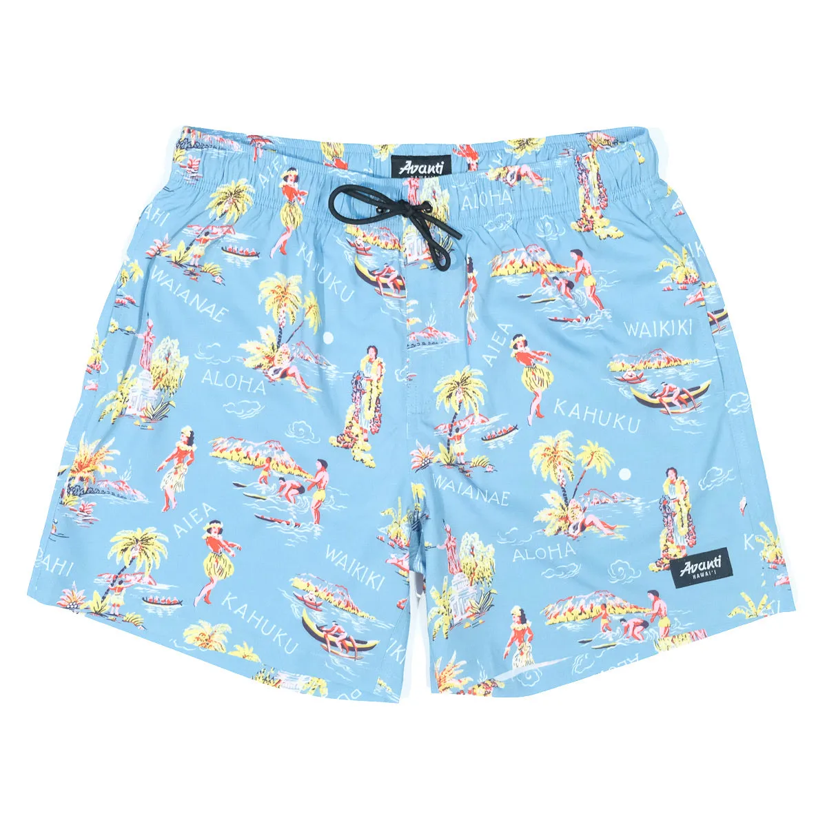 Lei Greetings Swim Trunks - Seafoam