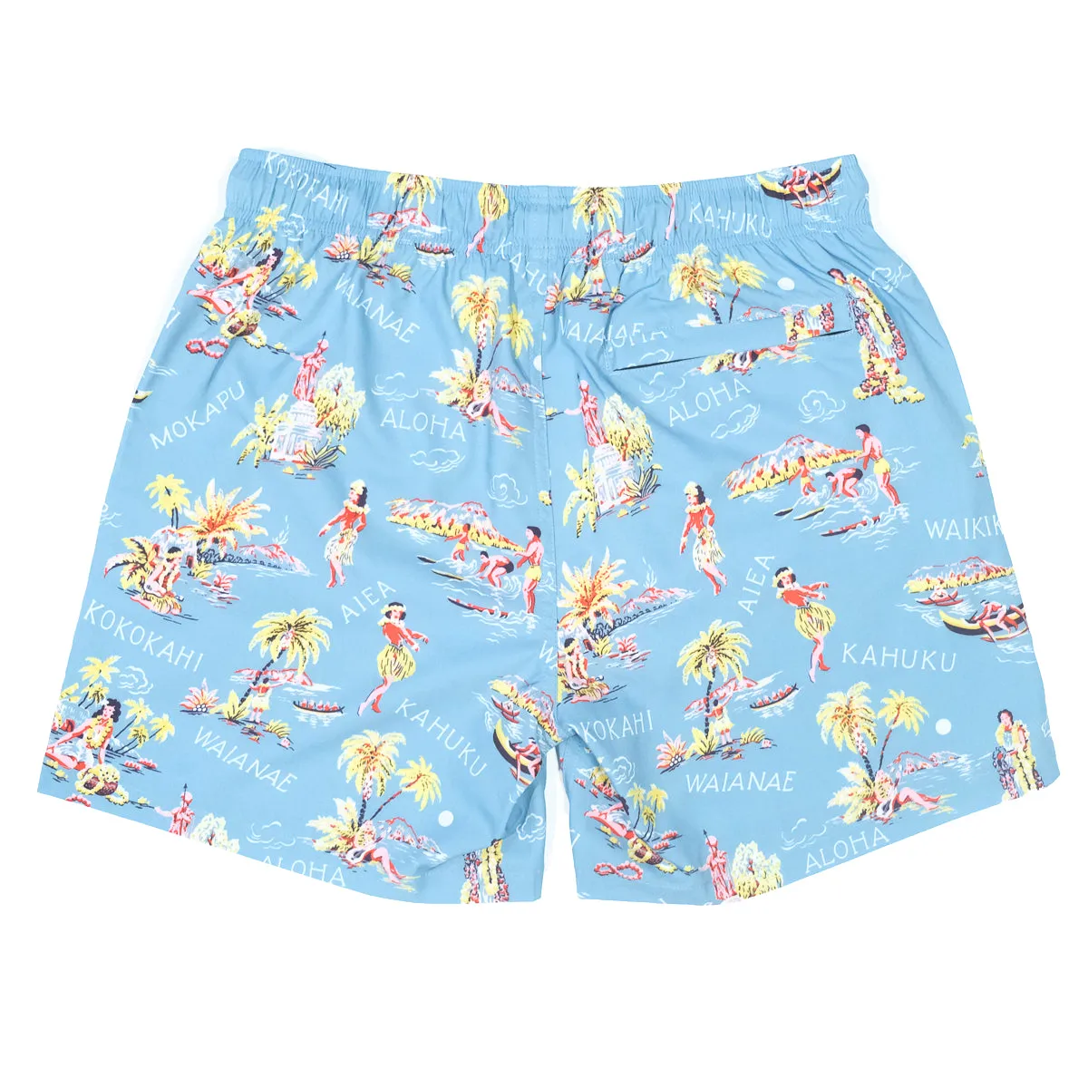 Lei Greetings Swim Trunks - Seafoam