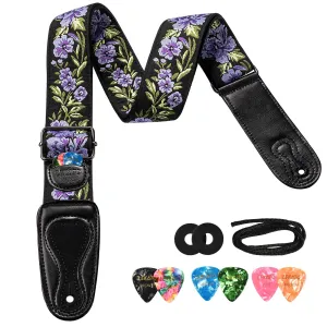 LEKATO LGS-6 Guitar Strap Embroidered Bohemian Style