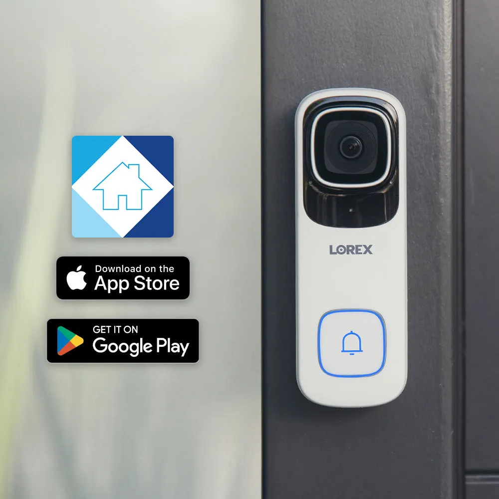 Lorex 4K Wi-Fi Video Doorbell (Wired, 32GB, Cloud-Enabled)